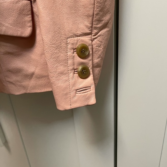 Terry Lewis Classic Luxuries Pink Leather Blazer Coat Jacket with Buttons ๐ค๐๐ค - Picture 8 of 10